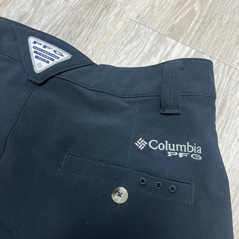 Columbia Mens Shorts 28X10 PFG Grander Marlin‎ II Offshore Omni Shield Black